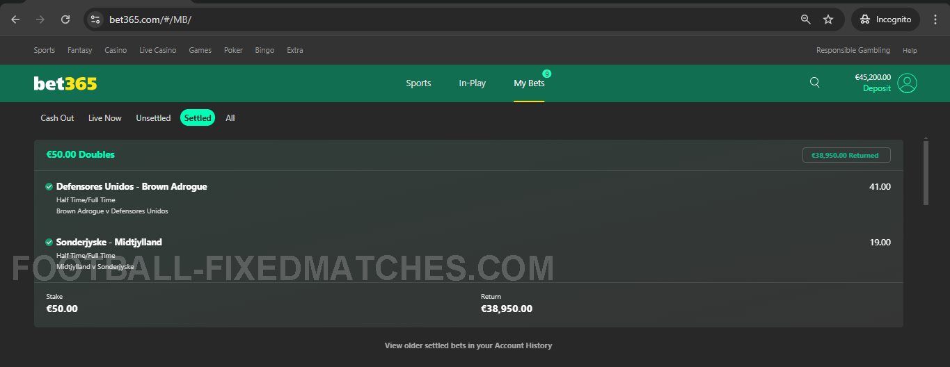 Fixed Matches Double Bets