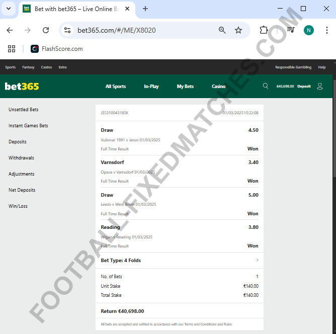 VIP combo fixed matches