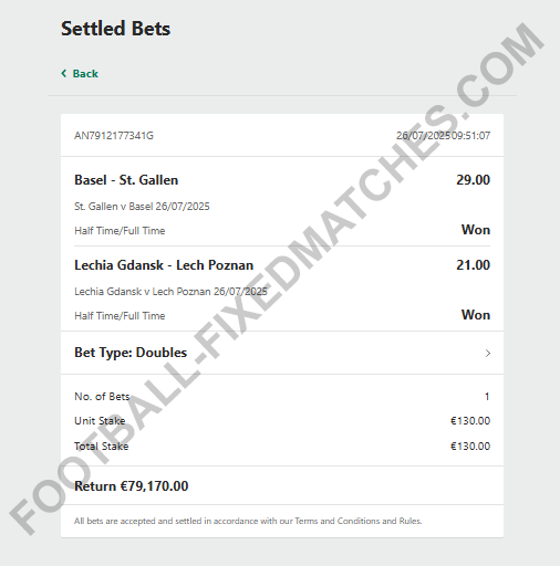Fixed Matches Double Bets