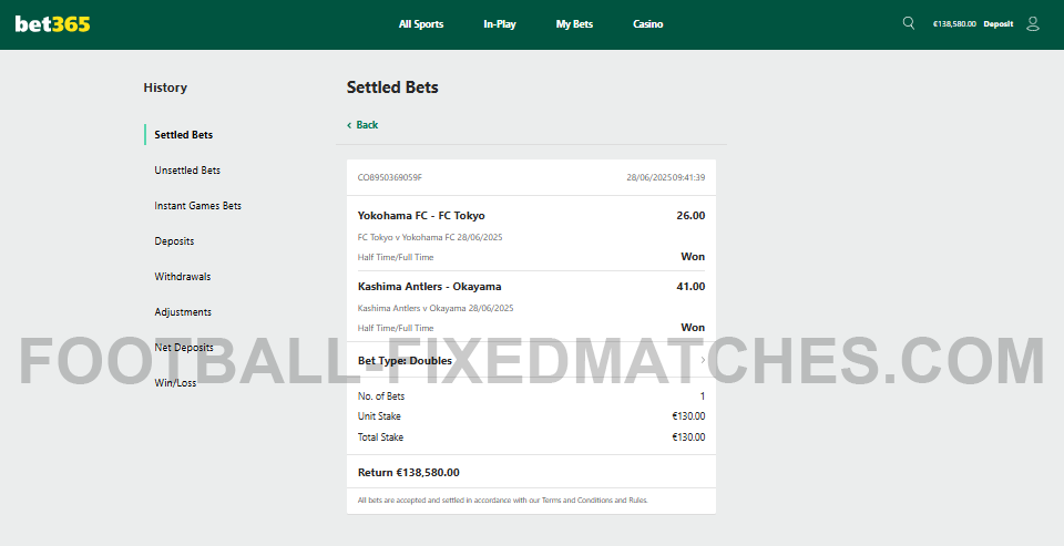 Fixed Matches Double Bets
