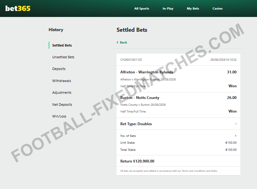 FOOTBALL TICKET 100% Sure