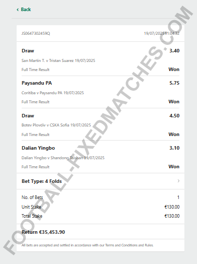 VIP combo fixed matches