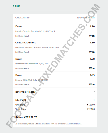 VIP combo fixed matches